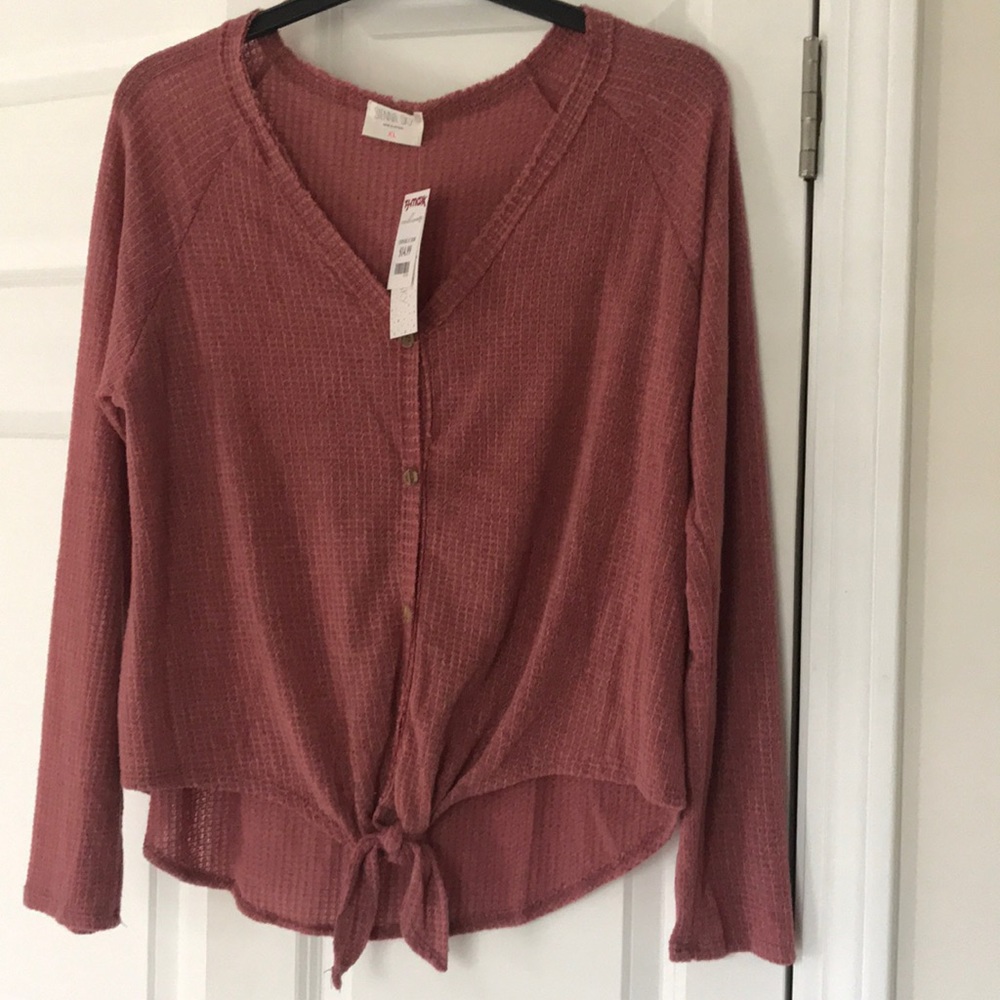 Mauve Tie Front Thermal